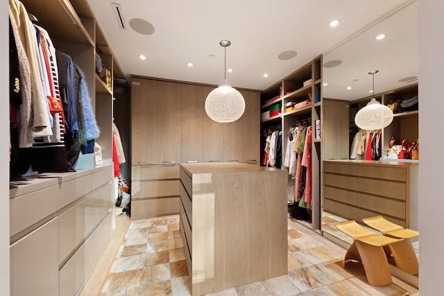 view of walk in closet
