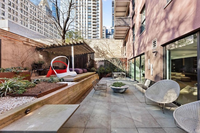 view of patio / terrace with a pergola