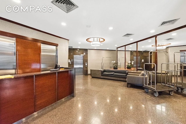 reception with visible vents