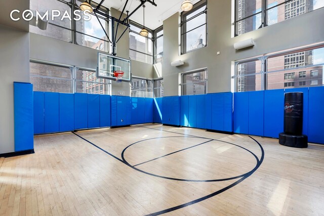 view of basketball court featuring community basketball court