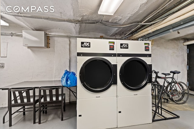 community laundry room featuring washer and dryer