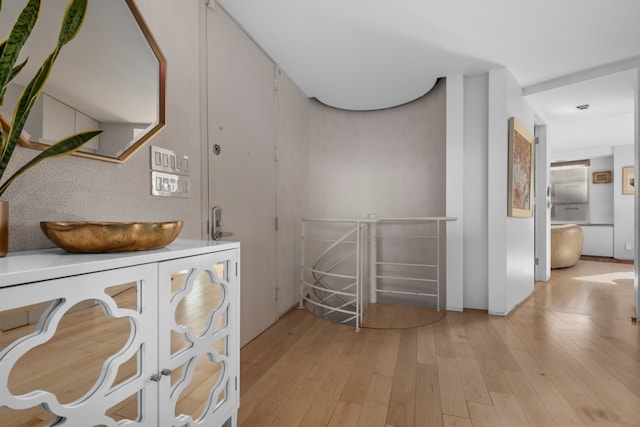 21 S End Ave Unit 321/421, New York City, NY 10280 - corridor with light wood-style floors