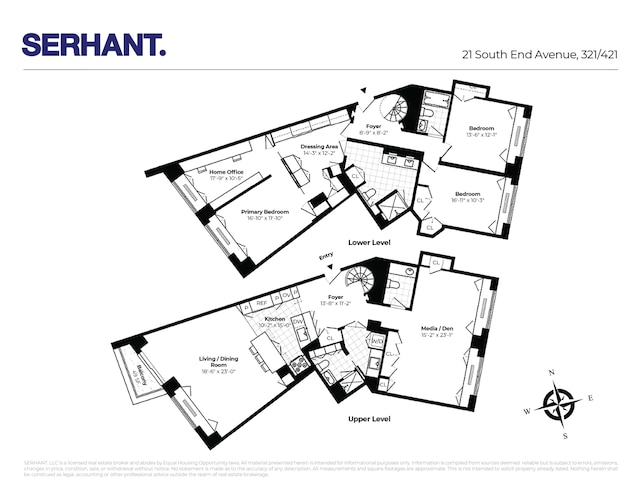 21 S End Ave Unit 321/421, New York City, NY 10280 - view of floor plan / room layout