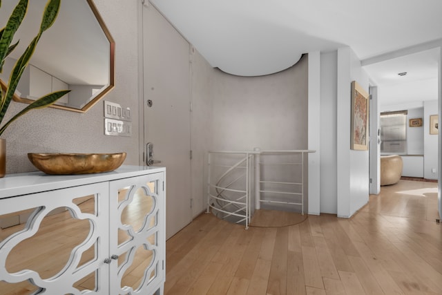 interior space with light wood-type flooring