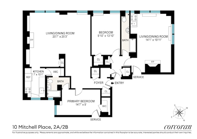 10 Mitchell Pl Unit 2Ab, New York City, NY 10017 - property floor plan