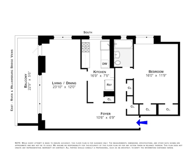 568 Grand St Unit J2004, New York City, NY 10002 - home floor plan