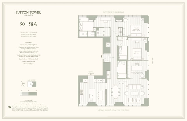 430 E 58th St Unit 55A, New York City, NY 10022 - living area with baseboards, a city view, and wood finished floors