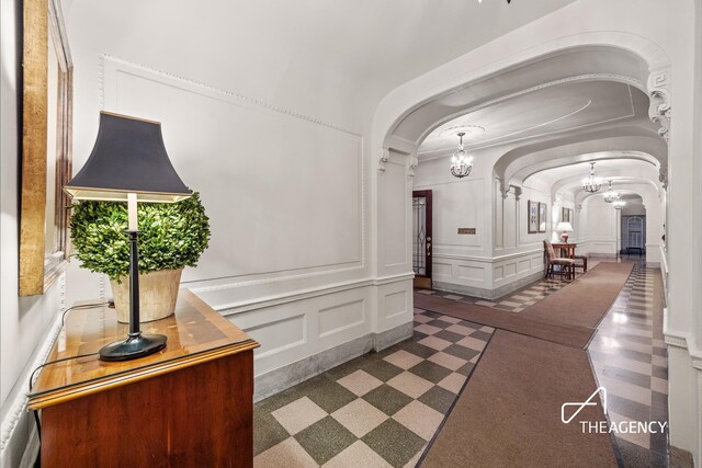 hallway featuring light wood-type flooring