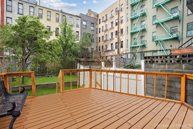 view of wooden terrace