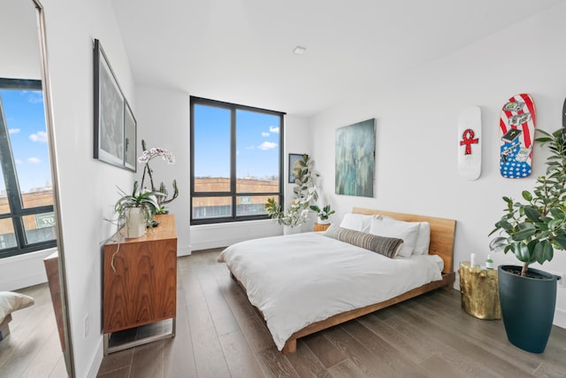 bedroom featuring hardwood / wood-style floors