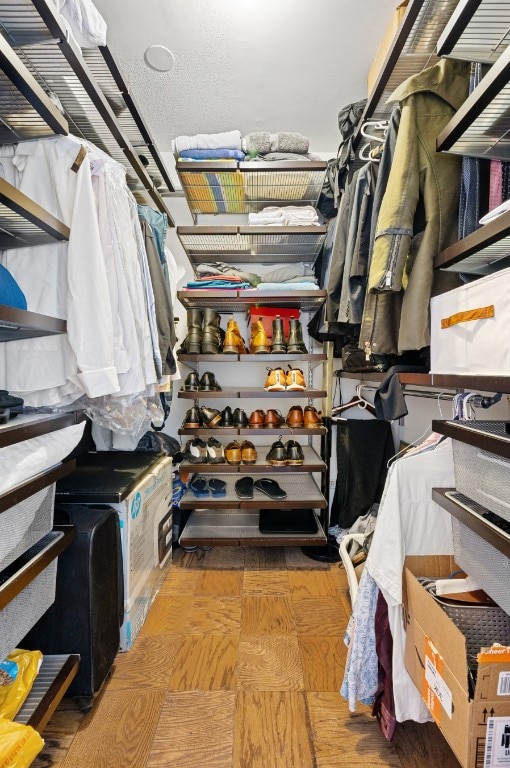 view of walk in closet