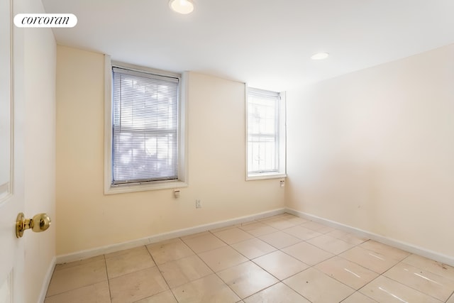 view of tiled empty room