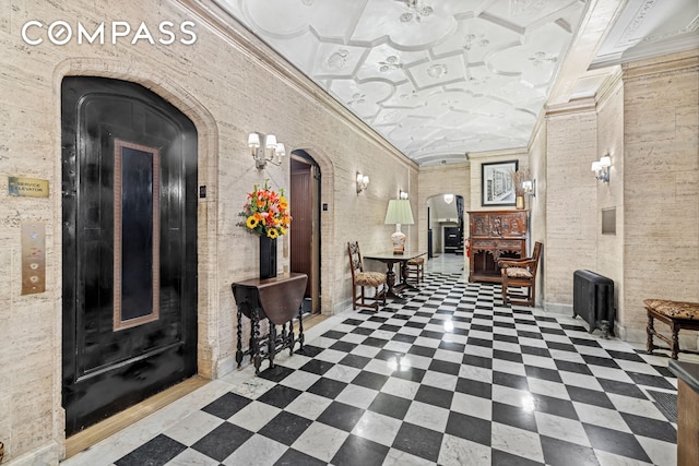 common area with crown molding