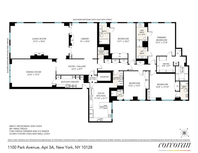 1100 Park Ave Unit 3A, New York City, NY 10128 - plan