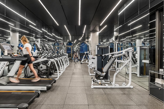 view of workout area