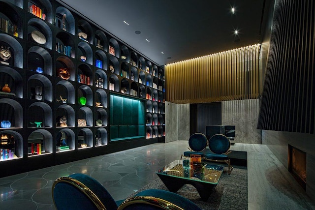 view of wine cellar