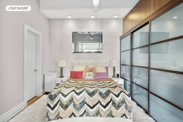 bedroom featuring visible vents