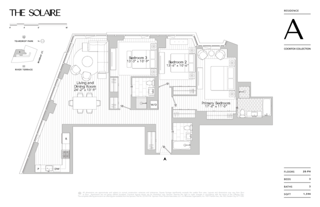 20 River Ter Pha, Pha, New York City, NY 10282 - view of property floor plan