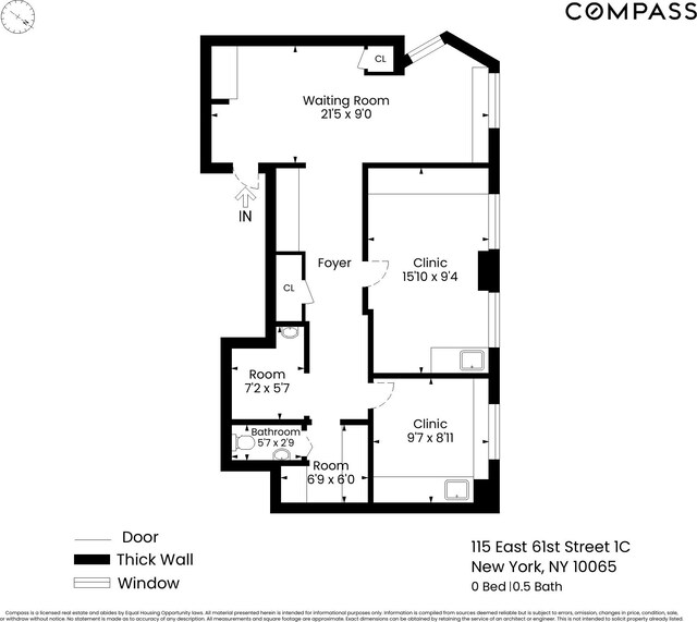 115 E 61st St Unit 1C, New York City, NY 10065 - floor plan / room layout