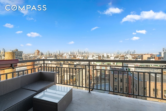 balcony with a city view