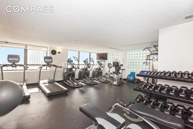 240 E 47th St Unit 27A, New York City, NY 10017 - workout area featuring visible vents
