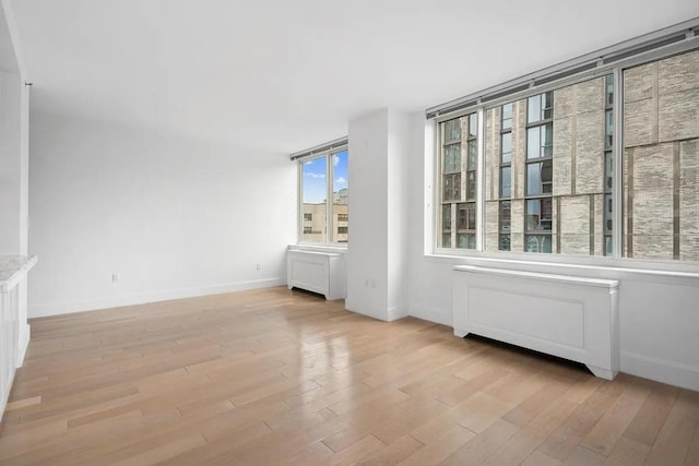 empty room featuring light wood-type flooring