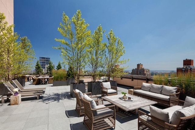 view of patio with an outdoor hangout area