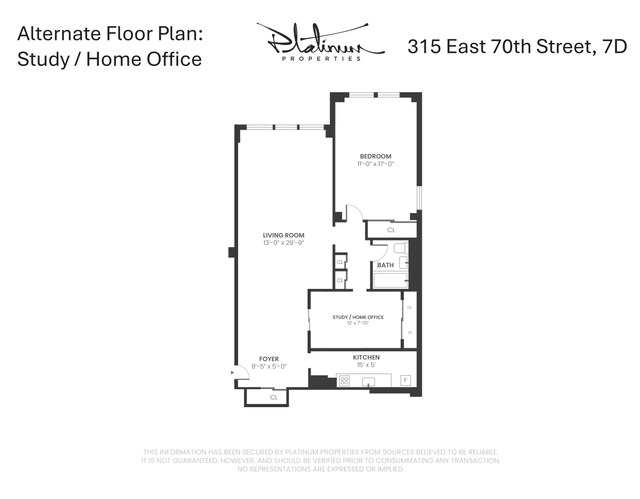 315 E 70th St Unit 7D, New York City, NY 10021 - view of floor plan / room layout