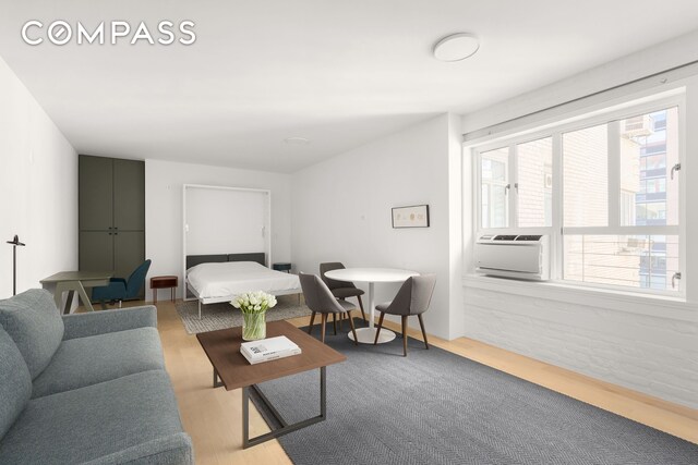 bedroom featuring light hardwood / wood-style floors