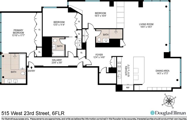 515 W 23rd St Unit 6Flr, New York City, NY 10011 - floor plan