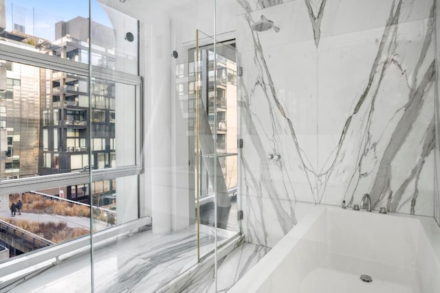 bathroom with a bathing tub