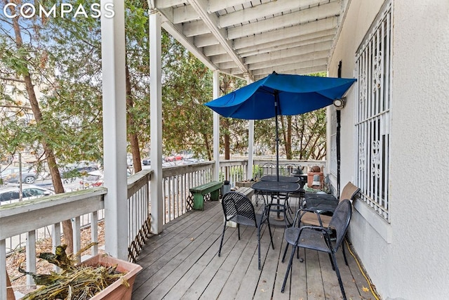 view of wooden deck