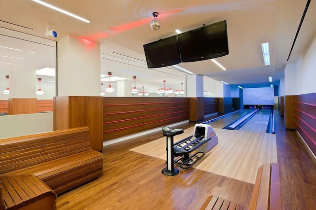 interior space with bowling