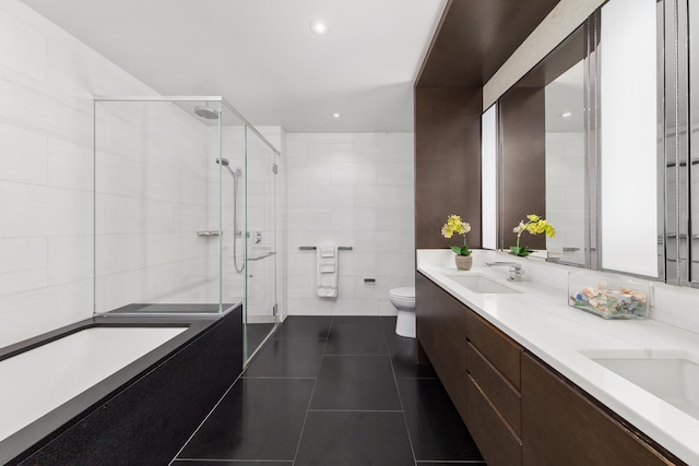 50 Riverside Blvd Unit 11J, New York City, NY 10069 - bathroom featuring a stall shower, a sink, and toilet