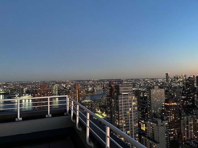 balcony with a view of city