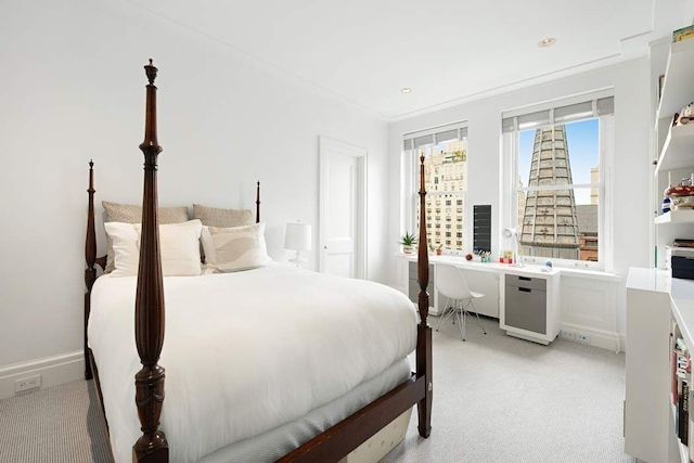 view of carpeted bedroom