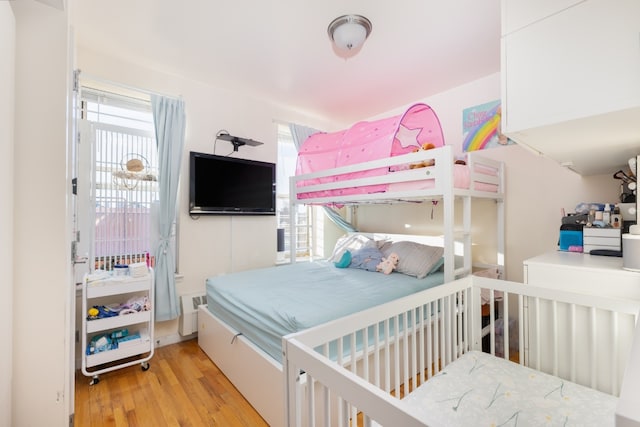 bedroom featuring light hardwood / wood-style floors