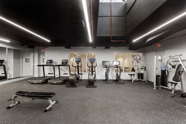 view of exercise room