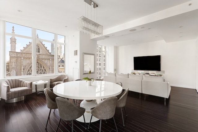 408 E 79th St Unit 7-Ad, New York City, NY 10075 - dining area with dark wood finished floors and baseboards