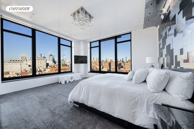 bedroom featuring carpet floors and visible vents