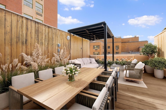 103 W 89th St Unit 3/4A, New York City, NY 10024 - deck with outdoor dining area and outdoor lounge area