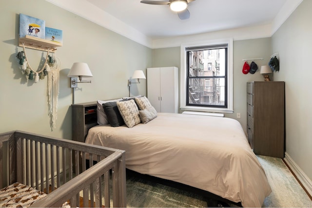 315 E 77th St Unit 1E, New York City, NY 10075 - carpeted bedroom with ceiling fan