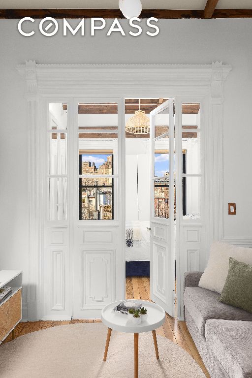 living room featuring hardwood / wood-style flooring