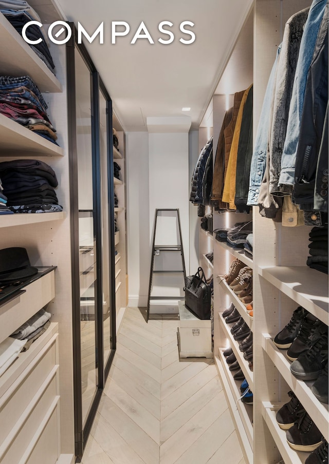 view of walk in closet