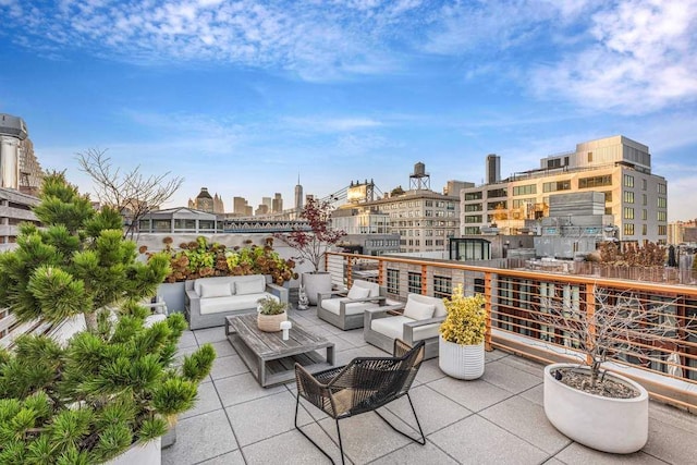 view of patio with an outdoor living space