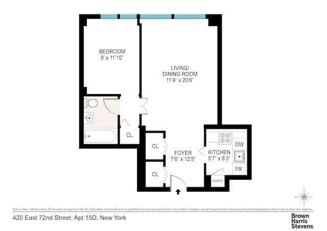 420 E 72nd St Unit 15D, New York City, NY 10021 - view of home floor plan