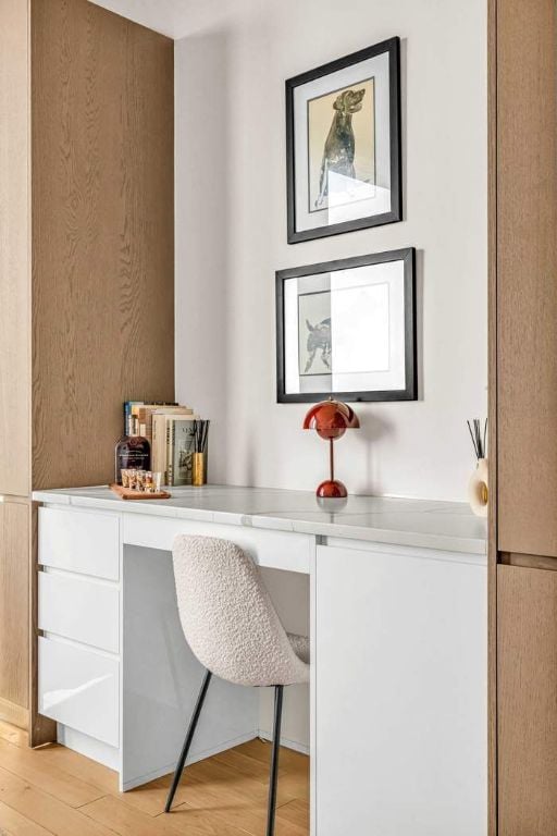 office featuring light wood-type flooring