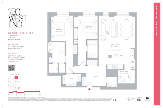 720 W End Ave Unit 8B, New York City, NY 10025 - floor plan / room layout