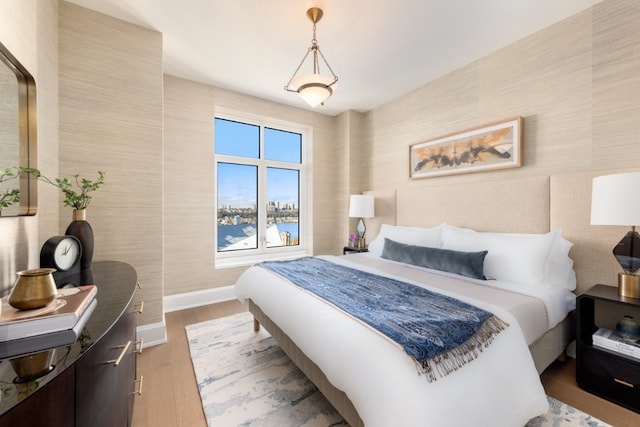 bedroom featuring hardwood / wood-style flooring