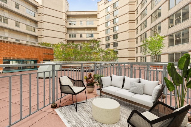 balcony featuring outdoor lounge area